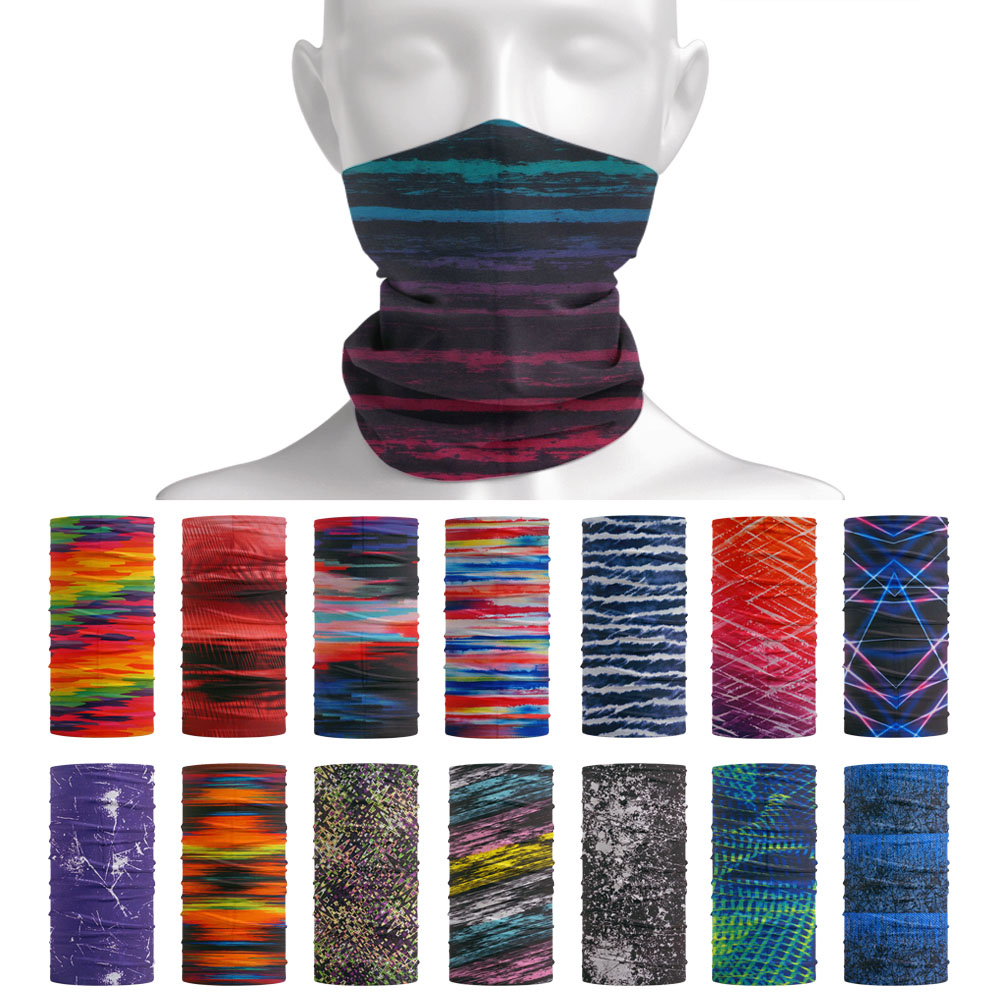 Cycling Gear Women - Bandana pola garis ikat leher, syal