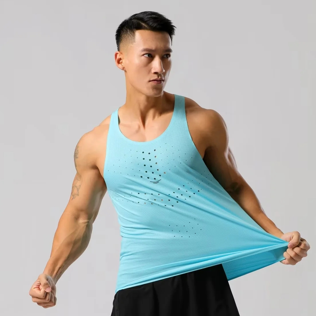 Cycling Gear Vest - Rompi Lari Ringan Pria, Atasan untuk