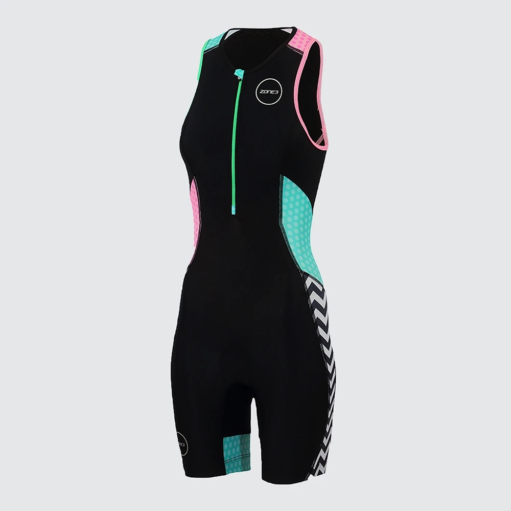 Cycling Gear Girls - Baju renang lengan wanita Triathlon, celana