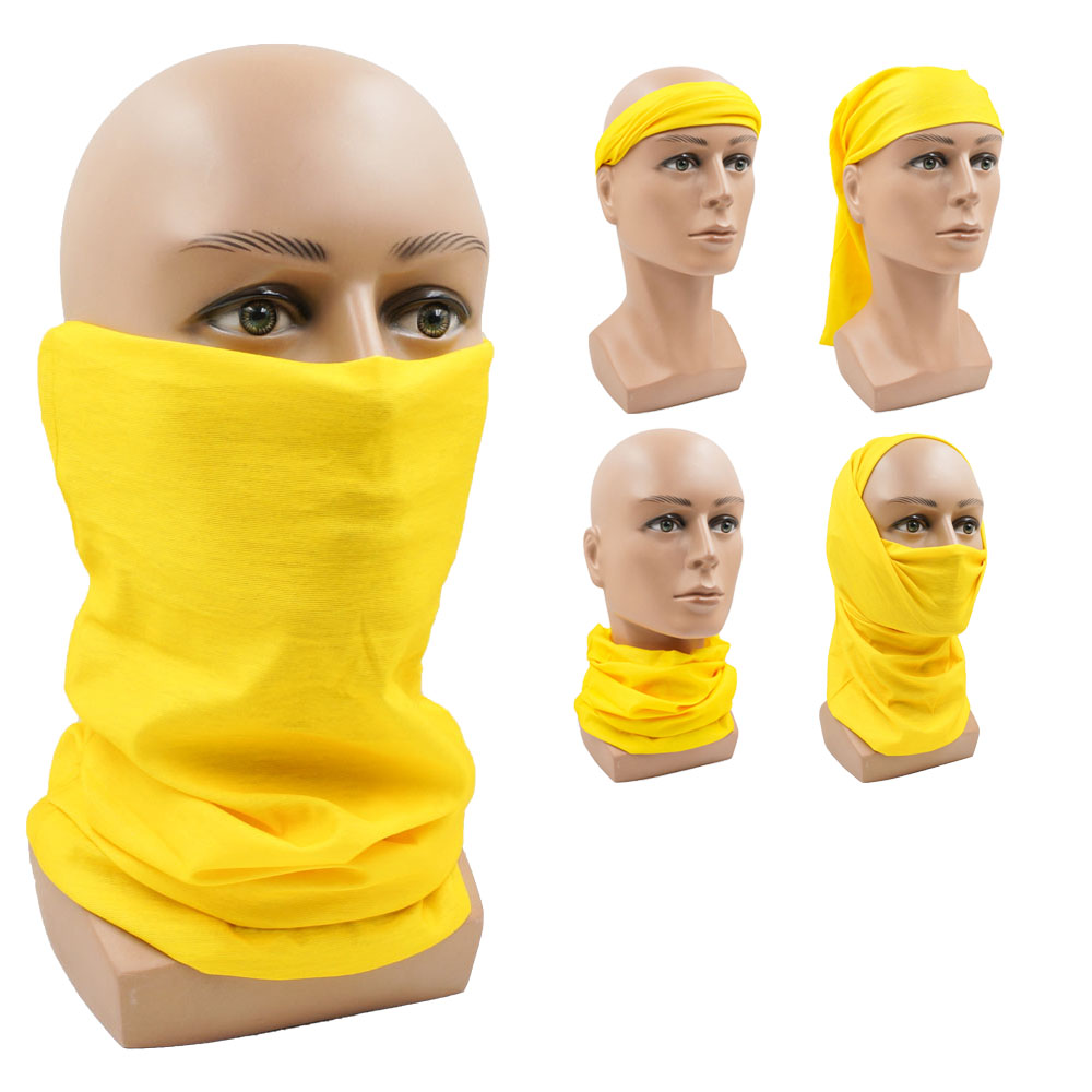 Cycling Gear Women - Penutup Leher Multifungsi Kuning untuk Bersepeda,