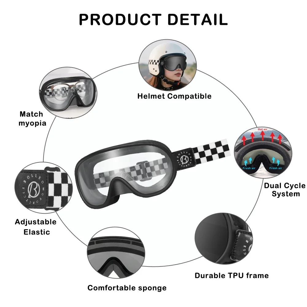 Kacamata Motor Vintage untuk D - Vintage Cycling Gear ulasan dan harga