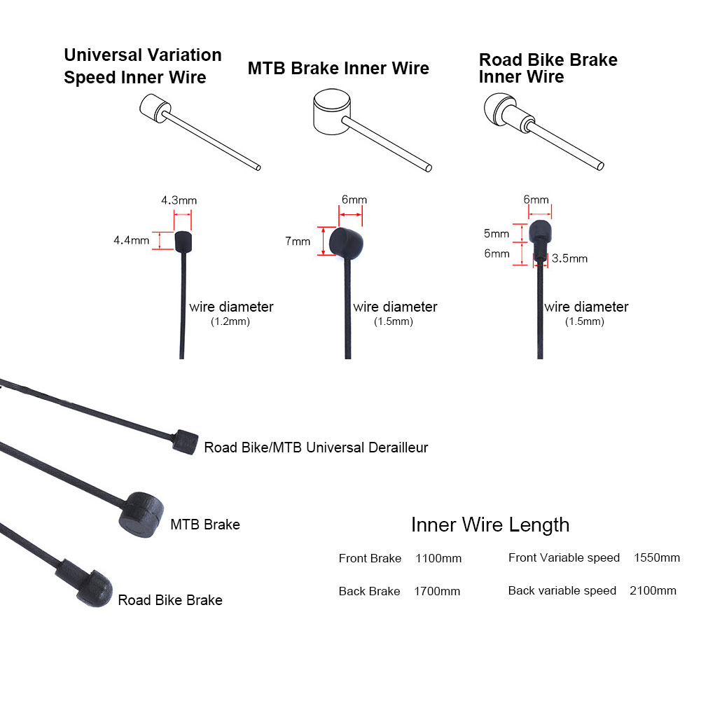 10 buah/set set kabel rem Shif - Cyclo Gear ulasan dan harga